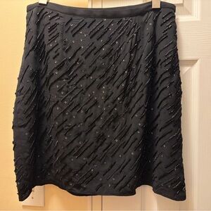 Banana Republic Black Beaded A-Line Skirt